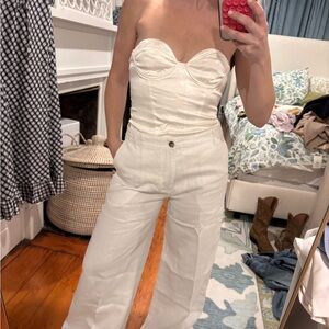 Zara Off-White Strapless Corset